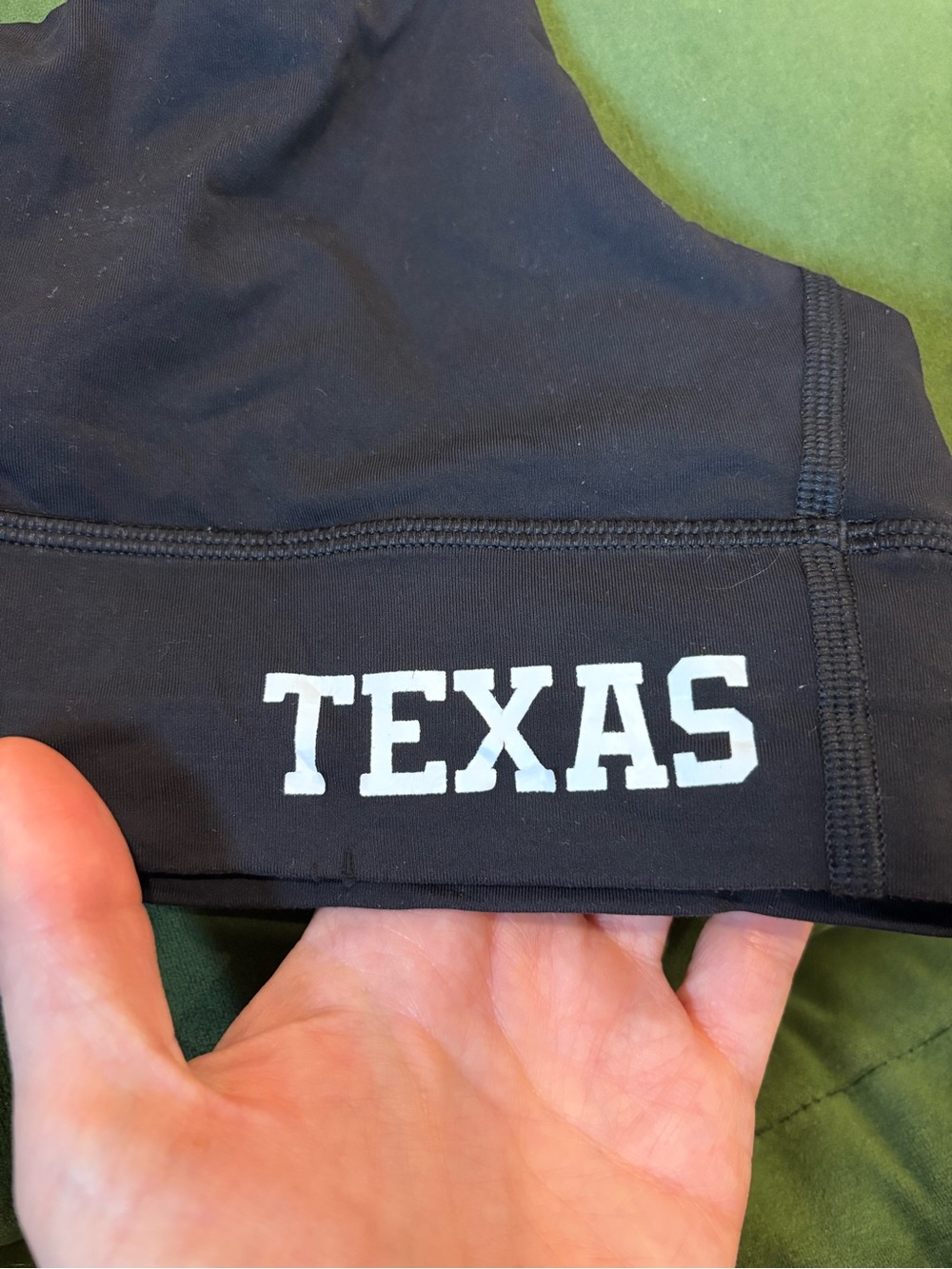 lululemon energy bra UT Texas Black Strappy Sports Bra - Crossback Support B-D 8 - Picture 4 of 6